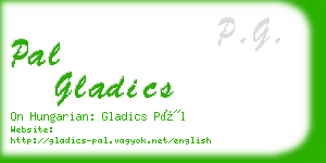 pal gladics business card